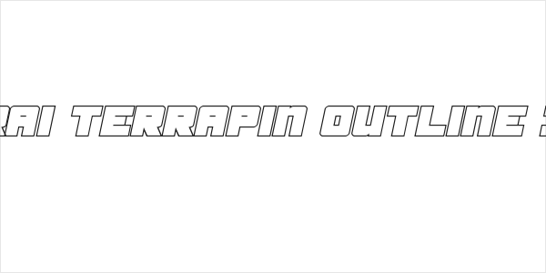 Samurai Terrapin Outline Italic Logo