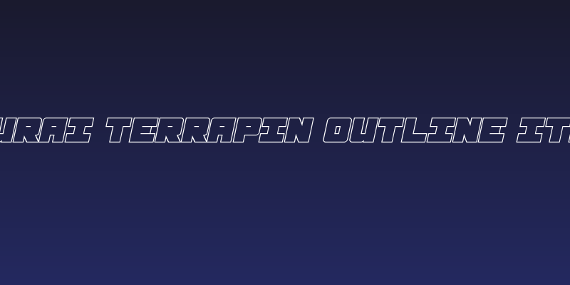 Samurai Terrapin Outline Italic Social Header