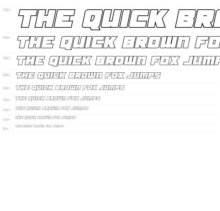 Samurai Terrapin Outline Italic Waterfall