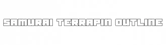 Samurai Terrapin Outline  Fuentes Gratis Descargar