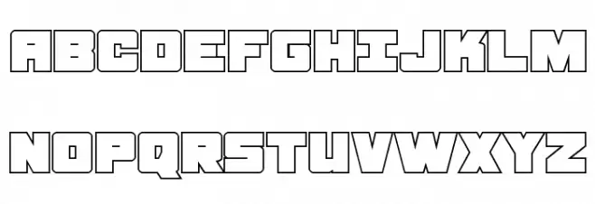 Samurai Terrapin Outline 字体 大写