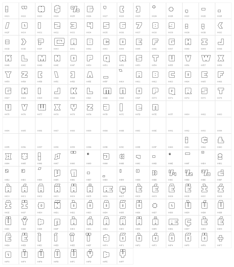 Samurai Terrapin Outline Character Map
