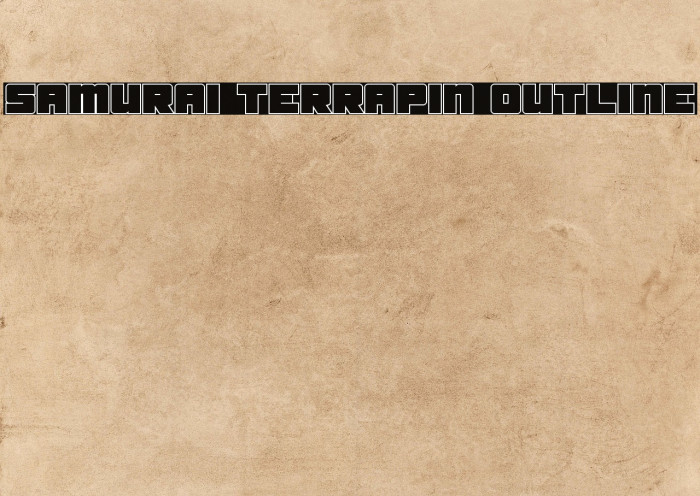 Samurai Terrapin Outline Font examples