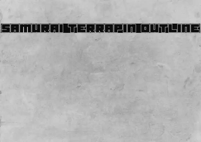 Samurai Terrapin Outline Font examples