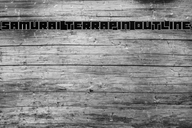 Samurai Terrapin Outline Font examples