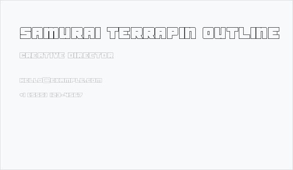 Samurai Terrapin Outline Business Card