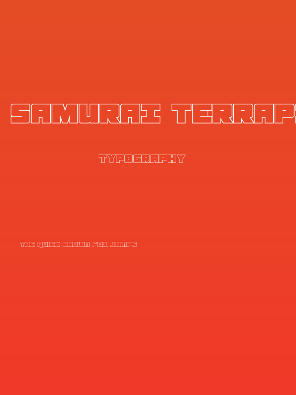 Samurai Terrapin Outline Poster