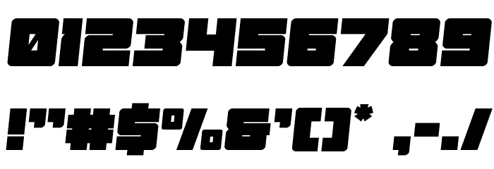 Samurai Terrapin Semi-Italic Font OTHER CHARS