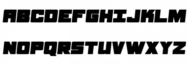 Samurai Terrapin Semi-Italic Caratteri MAIUSCOLE