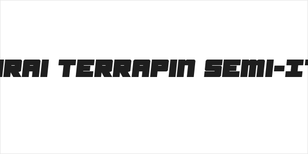Samurai Terrapin Semi-Italic Logo