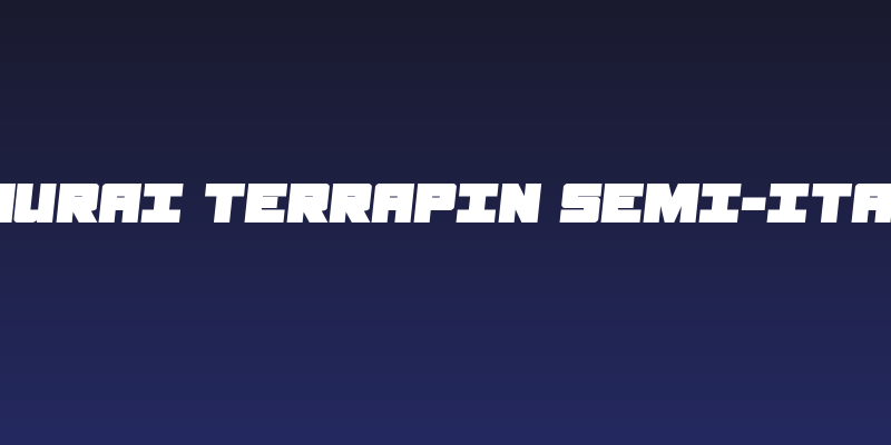 Samurai Terrapin Semi-Italic Social Header