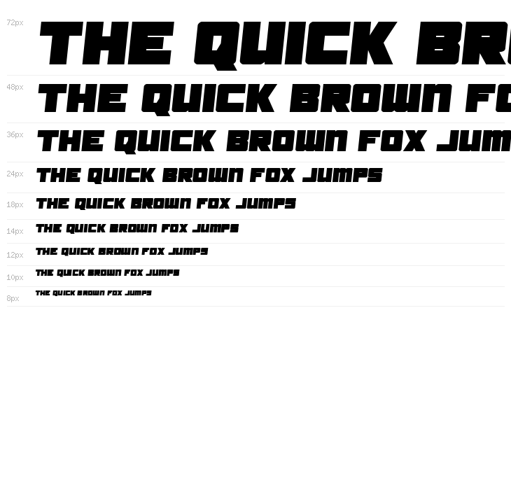 Samurai Terrapin Semi-Italic Waterfall