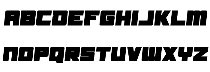 Samurai Terrapin Semi-Italic Font LOWERCASE