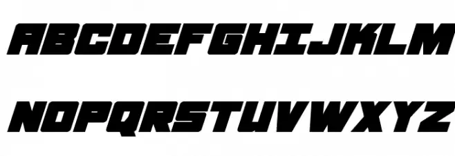 Samurai Terrapin Super-Italic Polices MAJUSCULES