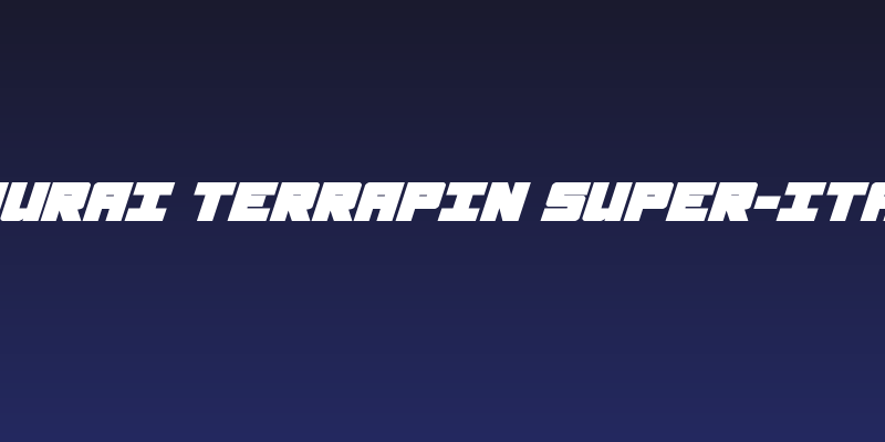 Samurai Terrapin Super-Italic Social Header