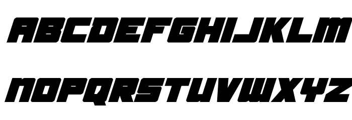 Samurai Terrapin Super-Italic Schriftart Kleinbuchstaben