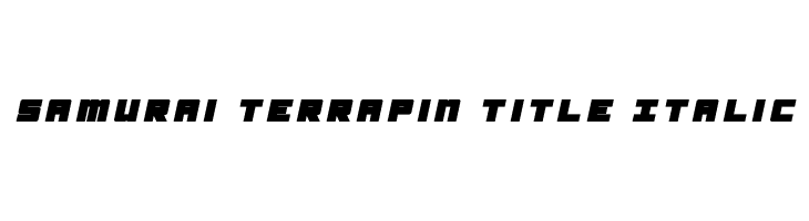 Samurai Terrapin Title Italic Font