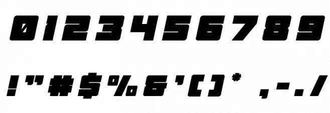 Samurai Terrapin Title Italic Font OTHER CHARS