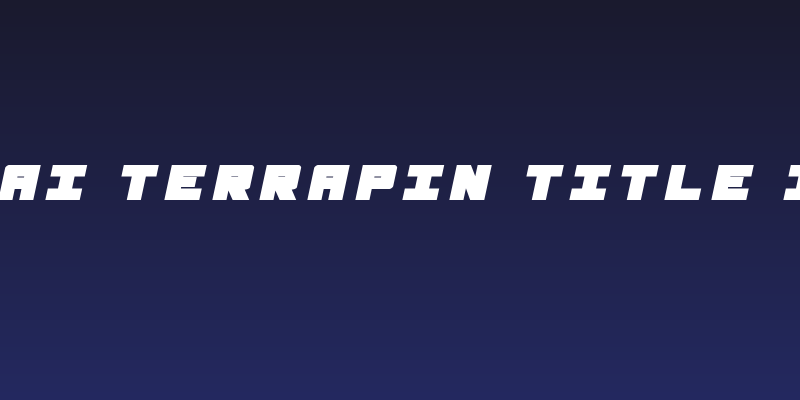 Samurai Terrapin Title Italic Social Header