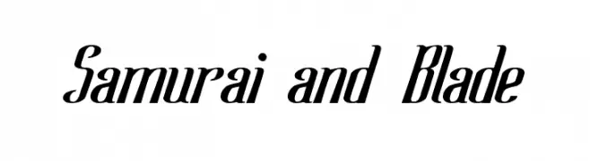 Samurai and Blade  baixar fontes gratis