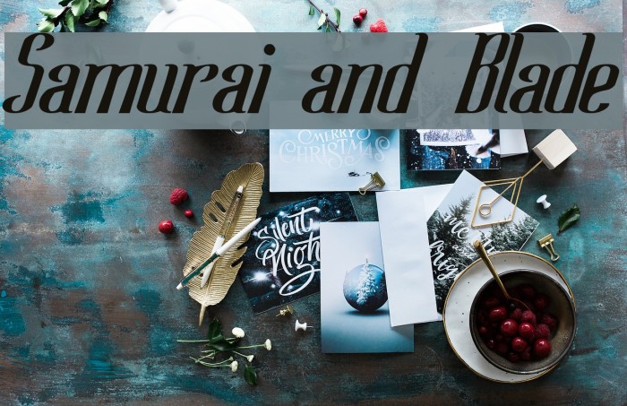 Samurai and Blade Font examples