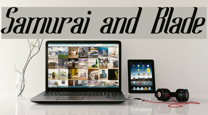 Samurai and Blade Font examples