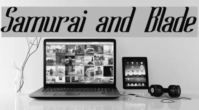 Samurai and Blade Font examples