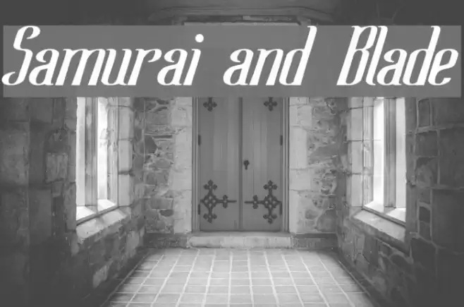 Samurai and Blade Font examples