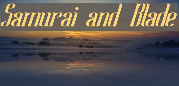Samurai and Blade Font examples