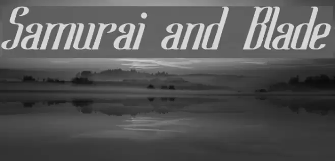 Samurai and Blade Font examples