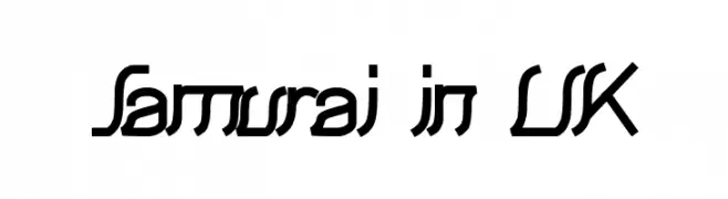 Samurai in UK  Frei Schriftart Herunterladen
