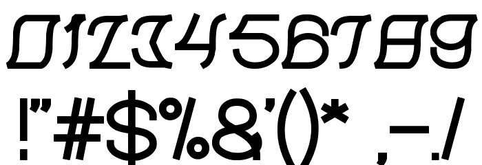 Samurai in UK Font OTHER CHARS