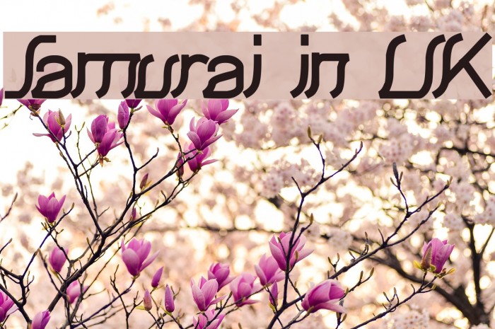 Samurai in UK Font examples