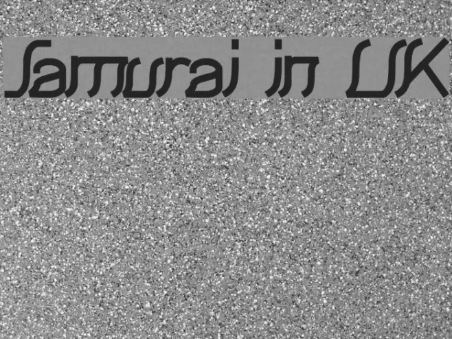 Samurai in UK Font examples