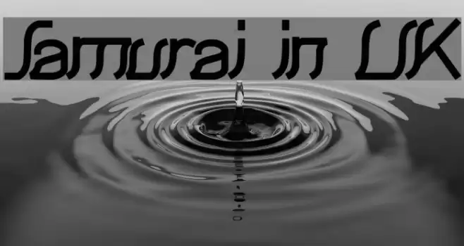 Samurai in UK Font examples