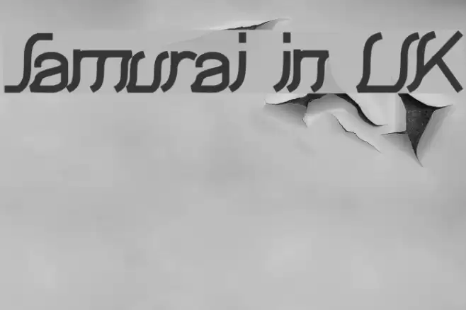 Samurai in UK Font examples