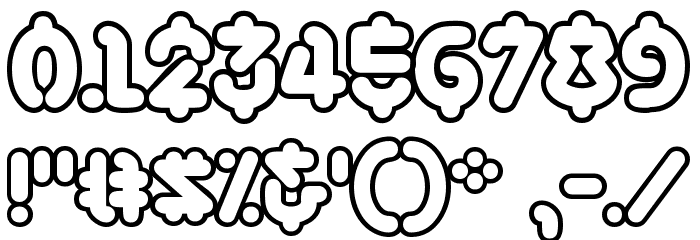 SamuraiCabCo Outline BB Font OTHER CHARS