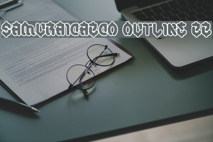 SamuraiCabCo Outline BB Font examples