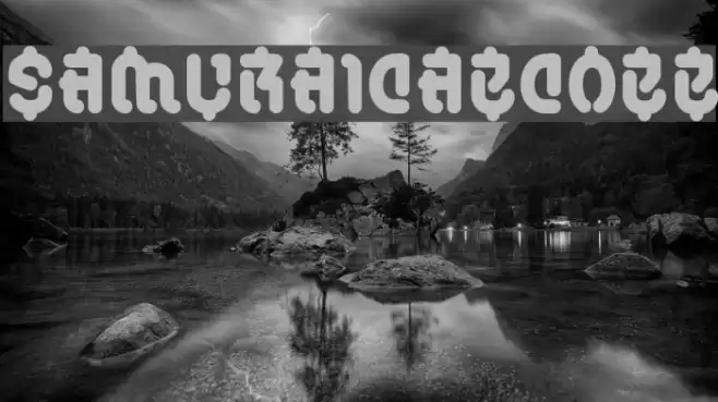 SamuraiCabCoBB Font examples