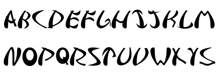 Samurai Font LOWERCASE