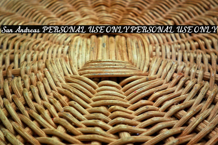 San Andreas PERSONAL USE ONLY PERSONAL USE ONLY Example 3