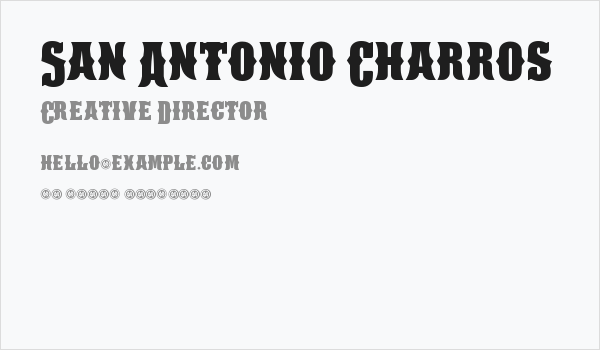 San Antonio Charros Business Card