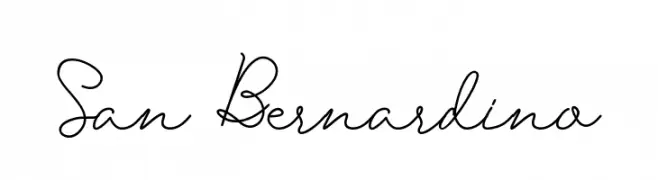 San Bernardino  Frei Schriftart Herunterladen