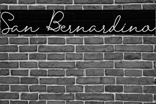 San Bernardino Font examples