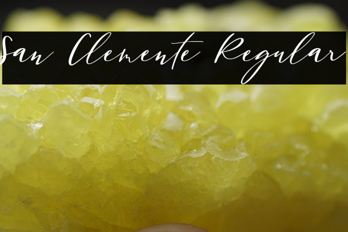 San Clemente Regular Example 2