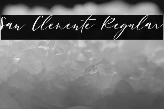 San Clemente Regular Font examples