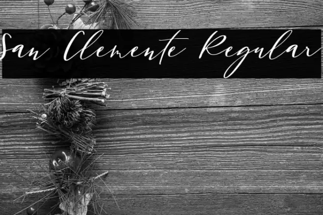San Clemente Regular Font examples