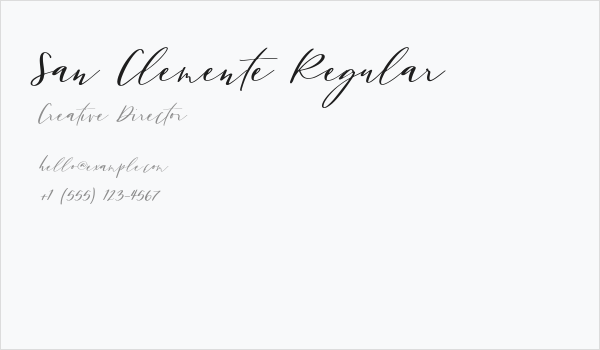 San Clemente Regular Business Card