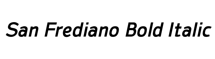 San Frediano Bold Italic Fuentes