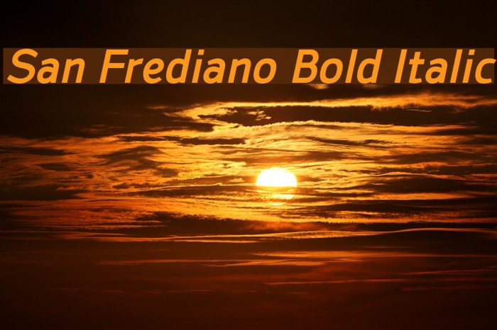San Frediano Bold Italic Font examples